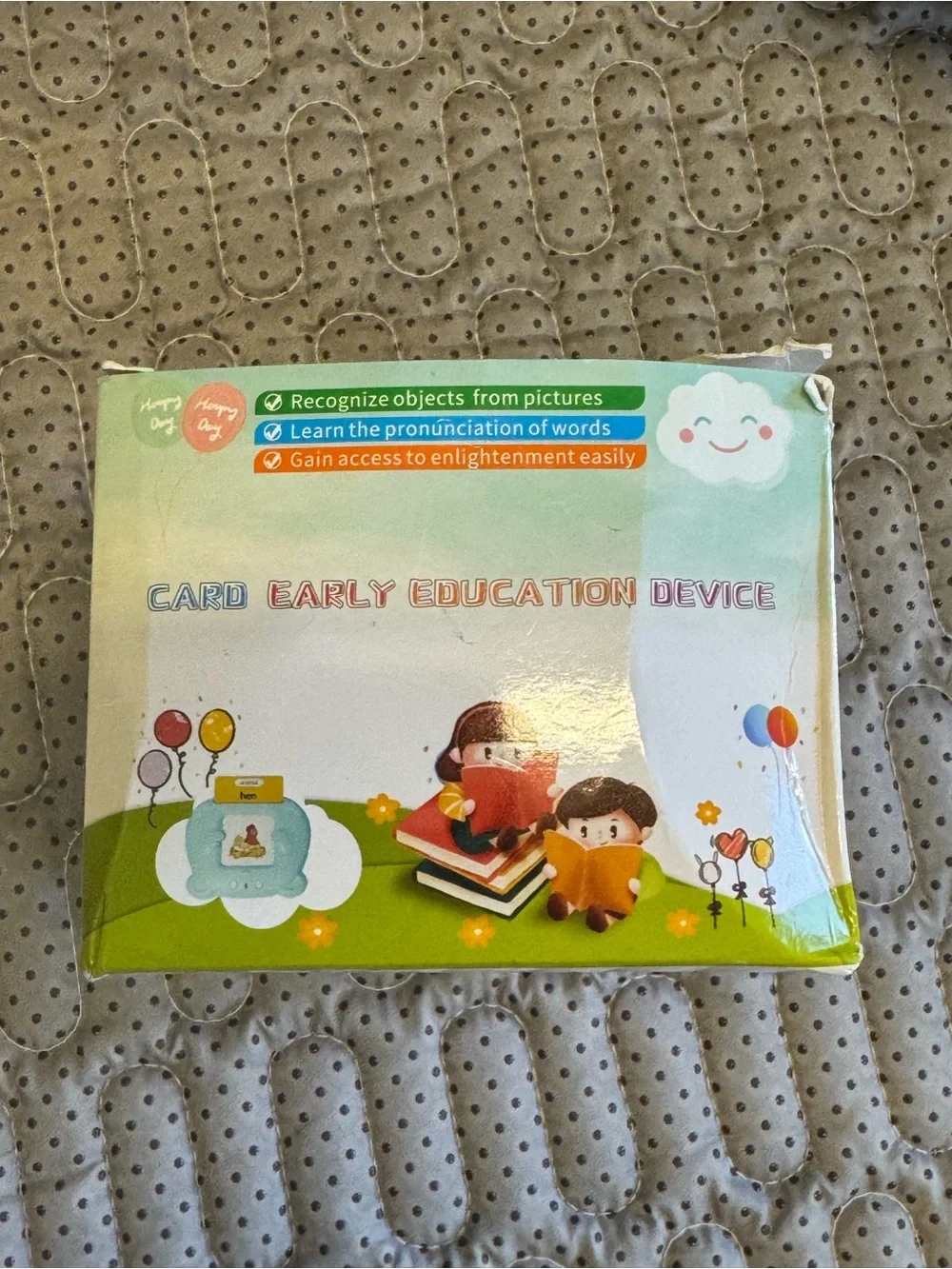 Pink Card Early Education Device with Puzzle Cards - Hen Card Included